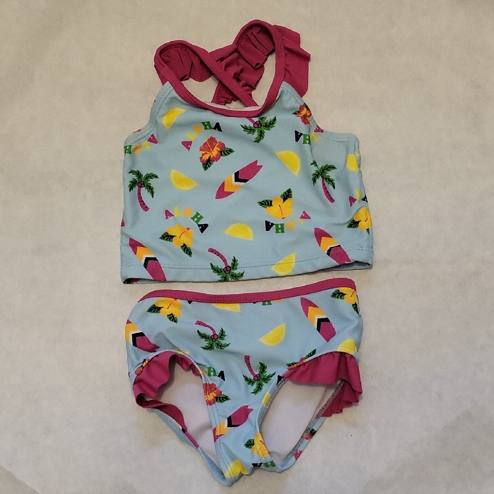 Tropical print bikini